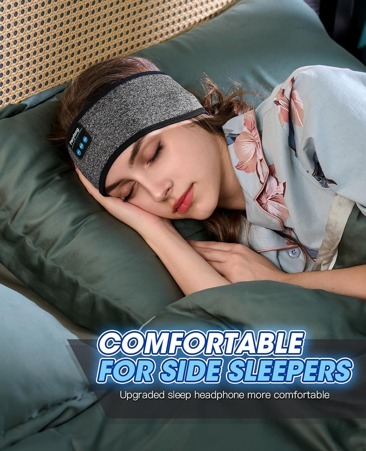 Sleep Headphones Bluetooth 5.4 Headband - Sleeping Headphones with Ultra-Thin Stereo Speakers for Side Sleepers - Wireless Music Earphones Headband for Sports, Workout, Jogging, Yoga, Travel